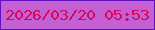 文字の大きさ：3、枠の色：6211bd、背景の色：c360d2、文字の色：d8055d 無料ブログパーツのブログ時計
