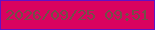 文字の大きさ：2、枠の色：6211c5、背景の色：da025f、文字の色：734f48 無料ブログパーツのブログ時計