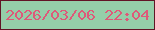 文字の大きさ：5、枠の色：621426、背景の色：95cea9、文字の色：de5979 無料ブログパーツのブログ時計