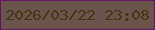 文字の大きさ：5、枠の色：621464、背景の色：6a534a、文字の色：453814 無料ブログパーツのブログ時計