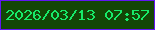 文字の大きさ：2、枠の色：6215f3、背景の色：134606、文字の色：17ea6a 無料ブログパーツのブログ時計