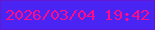 文字の大きさ：3、枠の色：6218d0、背景の色：4924f3、文字の色：fd0b8b 無料ブログパーツのブログ時計