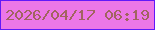 文字の大きさ：4、枠の色：6218f9、背景の色：ec77e7、文字の色：a16460 無料ブログパーツのブログ時計