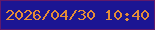 文字の大きさ：3、枠の色：62196a、背景の色：1c1593、文字の色：e48d38 無料ブログパーツのブログ時計