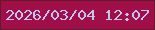 文字の大きさ：4、枠の色：621a2e、背景の色：a00f48、文字の色：bdc7f2 無料ブログパーツのブログ時計