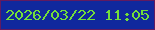 文字の大きさ：5、枠の色：621a60、背景の色：10289d、文字の色：73de3a 無料ブログパーツのブログ時計