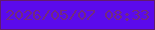 文字の大きさ：2、枠の色：621b6e、背景の色：5b0aec、文字の色：722a7e 無料ブログパーツのブログ時計