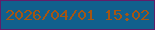 文字の大きさ：3、枠の色：621d69、背景の色：11608d、文字の色：a65512 無料ブログパーツのブログ時計