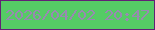 文字の大きさ：2、枠の色：622075、背景の色：55cb65、文字の色：9889b1 無料ブログパーツのブログ時計