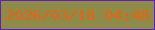 文字の大きさ：4、枠の色：6220bb、背景の色：8e8a49、文字の色：e96211 無料ブログパーツのブログ時計