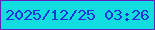 文字の大きさ：3、枠の色：6221bd、背景の色：11dde1、文字の色：1f33d9 無料ブログパーツのブログ時計