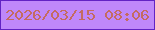 文字の大きさ：2、枠の色：6223c4、背景の色：bf88fa、文字の色：c46b60 無料ブログパーツのブログ時計