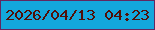文字の大きさ：3、枠の色：622760、背景の色：13a7dc、文字の色：511008 無料ブログパーツのブログ時計