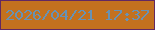 文字の大きさ：3、枠の色：622862、背景の色：c3711f、文字の色：6792b5 無料ブログパーツのブログ時計