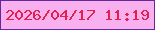 文字の大きさ：4、枠の色：62289c、背景の色：f8b0ee、文字の色：e41f4d 無料ブログパーツのブログ時計