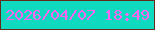 文字の大きさ：2、枠の色：622b1a、背景の色：0fd9be、文字の色：fc65f1 無料ブログパーツのブログ時計