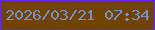 文字の大きさ：4、枠の色：622bec、背景の色：704300、文字の色：7693c1 無料ブログパーツのブログ時計