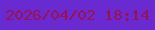 文字の大きさ：5、枠の色：622eda、背景の色：6b29d0、文字の色：971158 無料ブログパーツのブログ時計