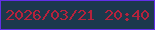 文字の大きさ：3、枠の色：622fe6、背景の色：1c384c、文字の色：b5223c 無料ブログパーツのブログ時計