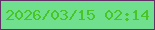 文字の大きさ：4、枠の色：623066、背景の色：70e08f、文字の色：49c527 無料ブログパーツのブログ時計