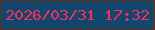 文字の大きさ：3、枠の色：623118、背景の色：13466d、文字の色：f32f60 無料ブログパーツのブログ時計