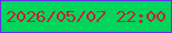 文字の大きさ：1、枠の色：6231ea、背景の色：02d55c、文字の色：c22239 無料ブログパーツのブログ時計
