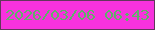 文字の大きさ：1、枠の色：62375b、背景の色：f732dd、文字の色：61b06a 無料ブログパーツのブログ時計