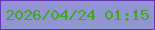 文字の大きさ：2、枠の色：6238af、背景の色：9195d2、文字の色：41a315 無料ブログパーツのブログ時計