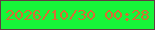 文字の大きさ：1、枠の色：623b42、背景の色：17f539、文字の色：d76c34 無料ブログパーツのブログ時計
