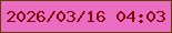 文字の大きさ：1、枠の色：623e04、背景の色：ea6dc2、文字の色：83060a 無料ブログパーツのブログ時計