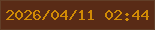 文字の大きさ：5、枠の色：623f28、背景の色：592b16、文字の色：d18b05 無料ブログパーツのブログ時計