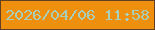 文字の大きさ：5、枠の色：624023、背景の色：ee8f0e、文字の色：a9ceba 無料ブログパーツのブログ時計