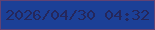 文字の大きさ：5、枠の色：624273、背景の色：1c4097、文字の色：25275c 無料ブログパーツのブログ時計