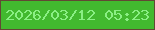 文字の大きさ：5、枠の色：624734、背景の色：42b92f、文字の色：8aef84 無料ブログパーツのブログ時計