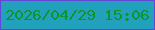 文字の大きさ：5、枠の色：6247d4、背景の色：21a1bc、文字の色：0f942d 無料ブログパーツのブログ時計