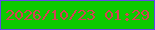 文字の大きさ：3、枠の色：6247ea、背景の色：0cca00、文字の色：d44155 無料ブログパーツのブログ時計