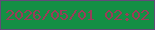 文字の大きさ：1、枠の色：624a79、背景の色：148f44、文字の色：9b3c59 無料ブログパーツのブログ時計