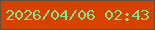 文字の大きさ：3、枠の色：624f3e、背景の色：d84200、文字の色：8ce187 無料ブログパーツのブログ時計