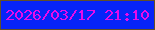文字の大きさ：5、枠の色：625027、背景の色：0724f8、文字の色：e80be9 無料ブログパーツのブログ時計
