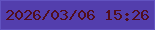 文字の大きさ：1、枠の色：6253c1、背景の色：533ead、文字の色：510e1c 無料ブログパーツのブログ時計
