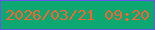 文字の大きさ：5、枠の色：6258ee、背景の色：0da772、文字の色：f96331 無料ブログパーツのブログ時計
