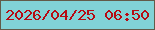 文字の大きさ：5、枠の色：625b48、背景の色：81d3d6、文字の色：b60a13 無料ブログパーツのブログ時計