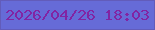 文字の大きさ：3、枠の色：625cba、背景の色：666bd7、文字の色：8224a3 無料ブログパーツのブログ時計