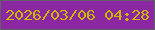 文字の大きさ：5、枠の色：625d6d、背景の色：8a27a1、文字の色：cdb504 無料ブログパーツのブログ時計