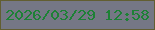 文字の大きさ：5、枠の色：625e31、背景の色：757785、文字の色：1d8136 無料ブログパーツのブログ時計