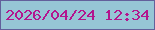 文字の大きさ：1、枠の色：62609b、背景の色：96c6d5、文字の色：b3168e 無料ブログパーツのブログ時計