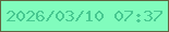 文字の大きさ：4、枠の色：626340、背景の色：81fcbd、文字の色：47c890 無料ブログパーツのブログ時計