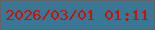 文字の大きさ：2、枠の色：626367、背景の色：397795、文字の色：c41309 無料ブログパーツのブログ時計