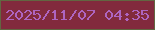 文字の大きさ：3、枠の色：626641、背景の色：822a3d、文字の色：ae65c1 無料ブログパーツのブログ時計