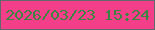文字の大きさ：5、枠の色：62676c、背景の色：f33f89、文字の色：3c8442 無料ブログパーツのブログ時計